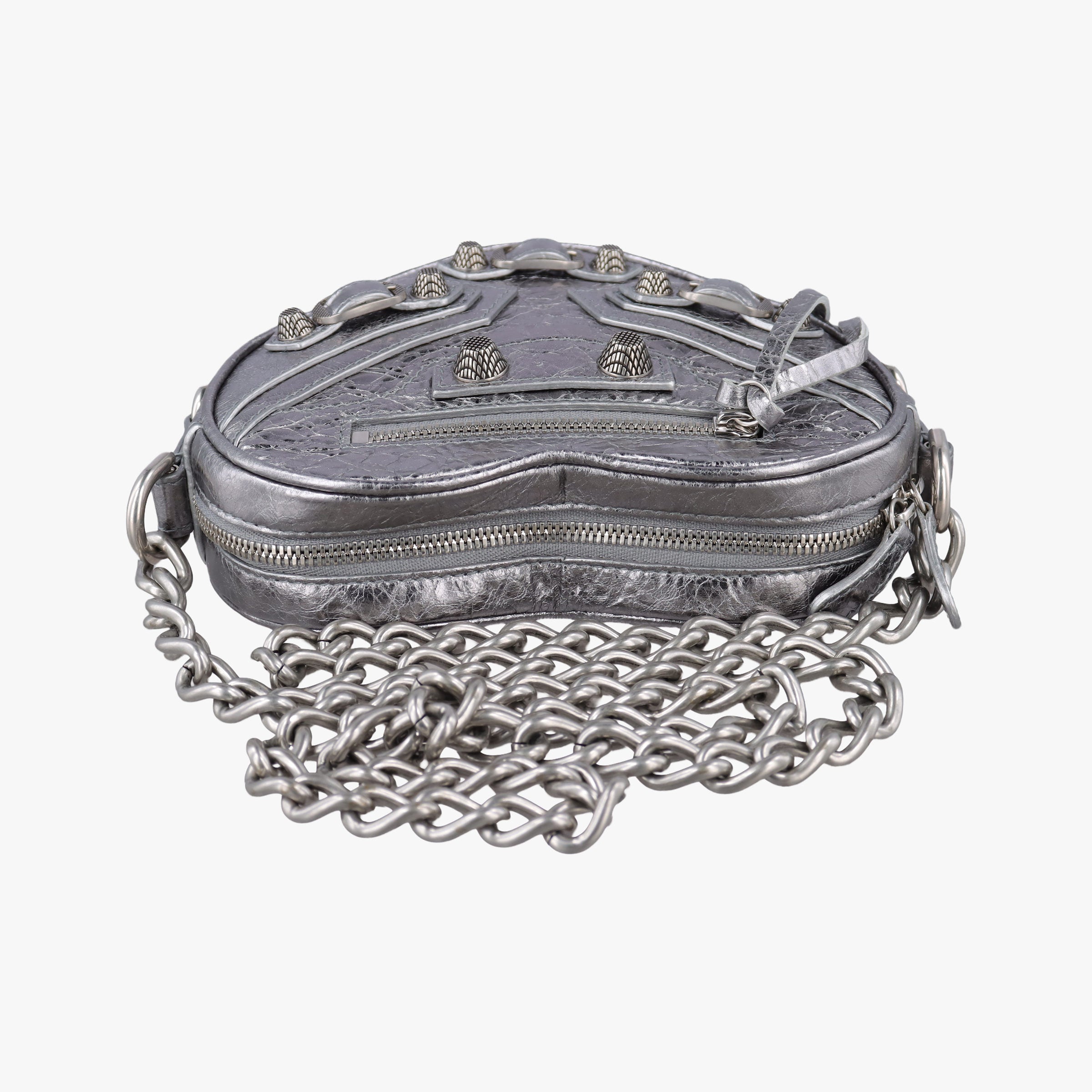 Vintage Balenciaga Heart mini Silver Lambskin  shoulderbag | stylenewstar