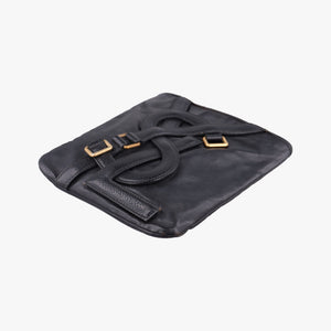 Pre-owned Yves Saint Laurent Vavin Black Leather 150273 shoulderbag | stylenewstar