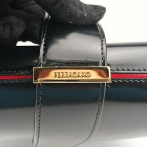 Pre-owned Ferragamo Archive Black Leather  shoulderbag | stylenewstar