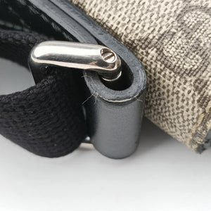 Pre-owned Gucci GG Supreme Flat Messenger Brown PVC coated canvas×Leather 406374 shoulderbag | stylenewstar