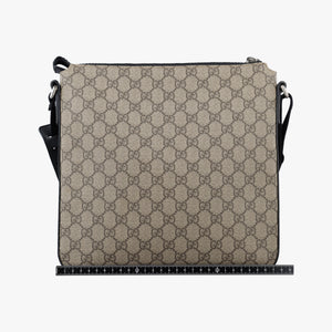 Pre-owned Gucci GG Supreme Flat Messenger Brown PVC coated canvas×Leather 406374 shoulderbag | stylenewstar