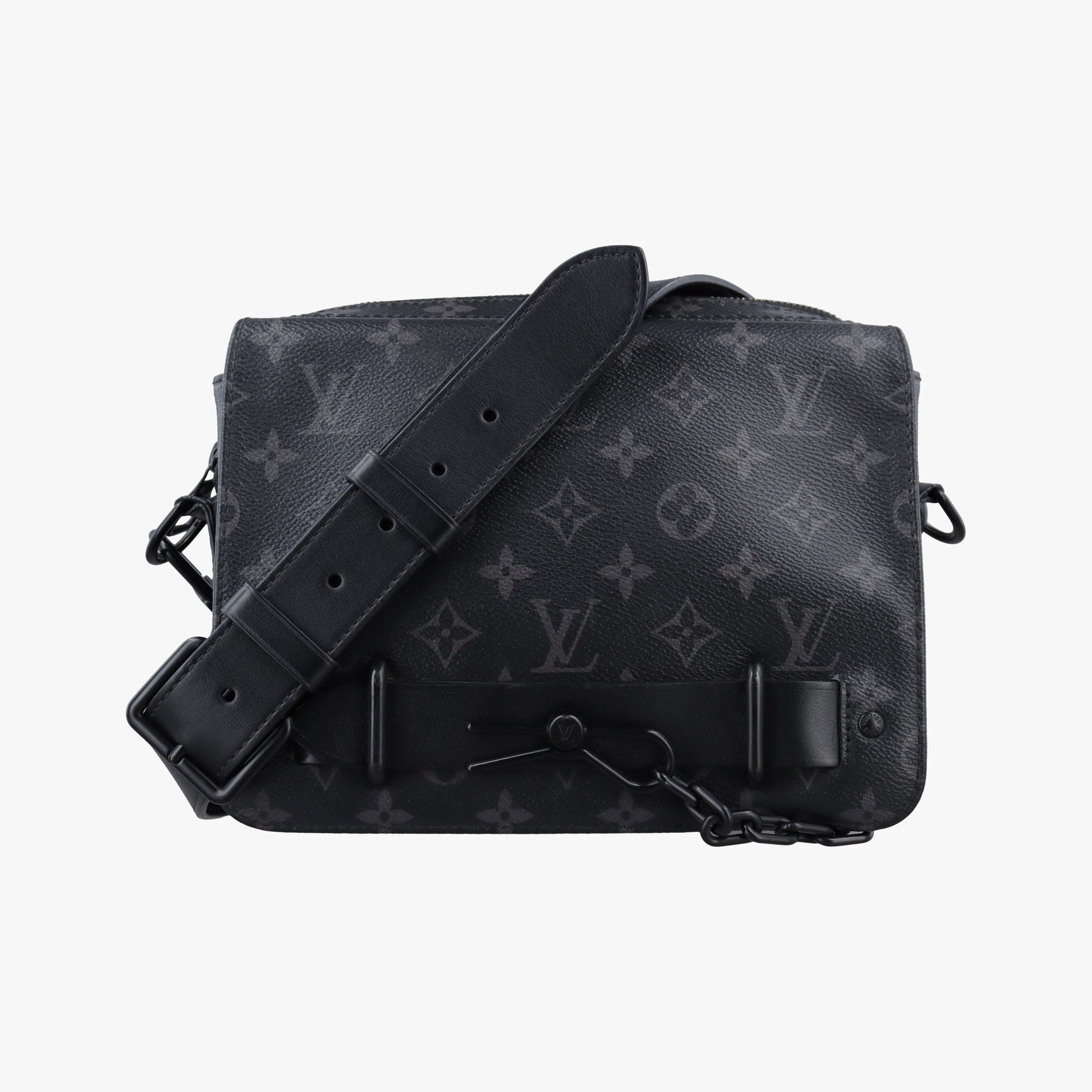 Pre-owned Louis Vuitton Steamer Messenger BLACK Monogram Eclipse M45585 shoulderbag | stylenewstar