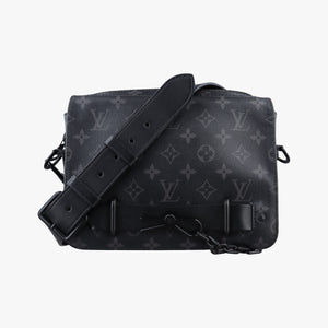 Pre-owned Louis Vuitton Steamer Messenger BLACK Monogram Eclipse M45585 shoulderbag | stylenewstar