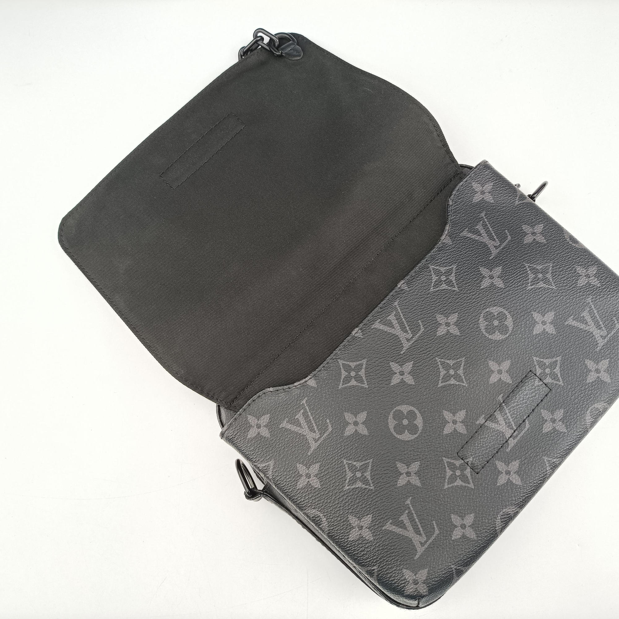 Pre-owned Louis Vuitton Steamer Messenger BLACK Monogram Eclipse M45585 shoulderbag | stylenewstar