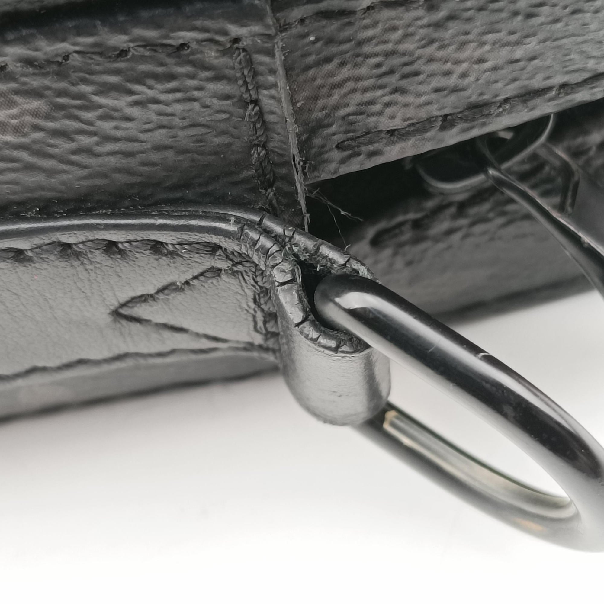 Pre-owned Louis Vuitton Steamer Messenger BLACK Monogram Eclipse M45585 shoulderbag | stylenewstar