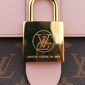Secondhand Louis Vuitton LOCKY BB Brown×ROSE POUDRE Monogram Canvas×calf leather M44080 shoulderbag | stylenewstar