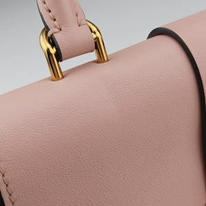Secondhand Louis Vuitton LOCKY BB Brown×ROSE POUDRE Monogram Canvas×calf leather M44080 shoulderbag | stylenewstar