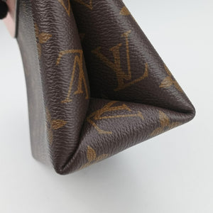 Secondhand Louis Vuitton LOCKY BB Brown×ROSE POUDRE Monogram Canvas×calf leather M44080 shoulderbag | stylenewstar