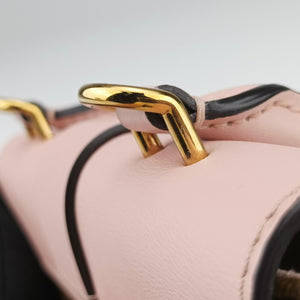 Secondhand Louis Vuitton LOCKY BB Brown×ROSE POUDRE Monogram Canvas×calf leather M44080 shoulderbag | stylenewstar