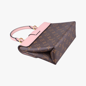 Secondhand Louis Vuitton LOCKY BB Brown×ROSE POUDRE Monogram Canvas×calf leather M44080 shoulderbag | stylenewstar