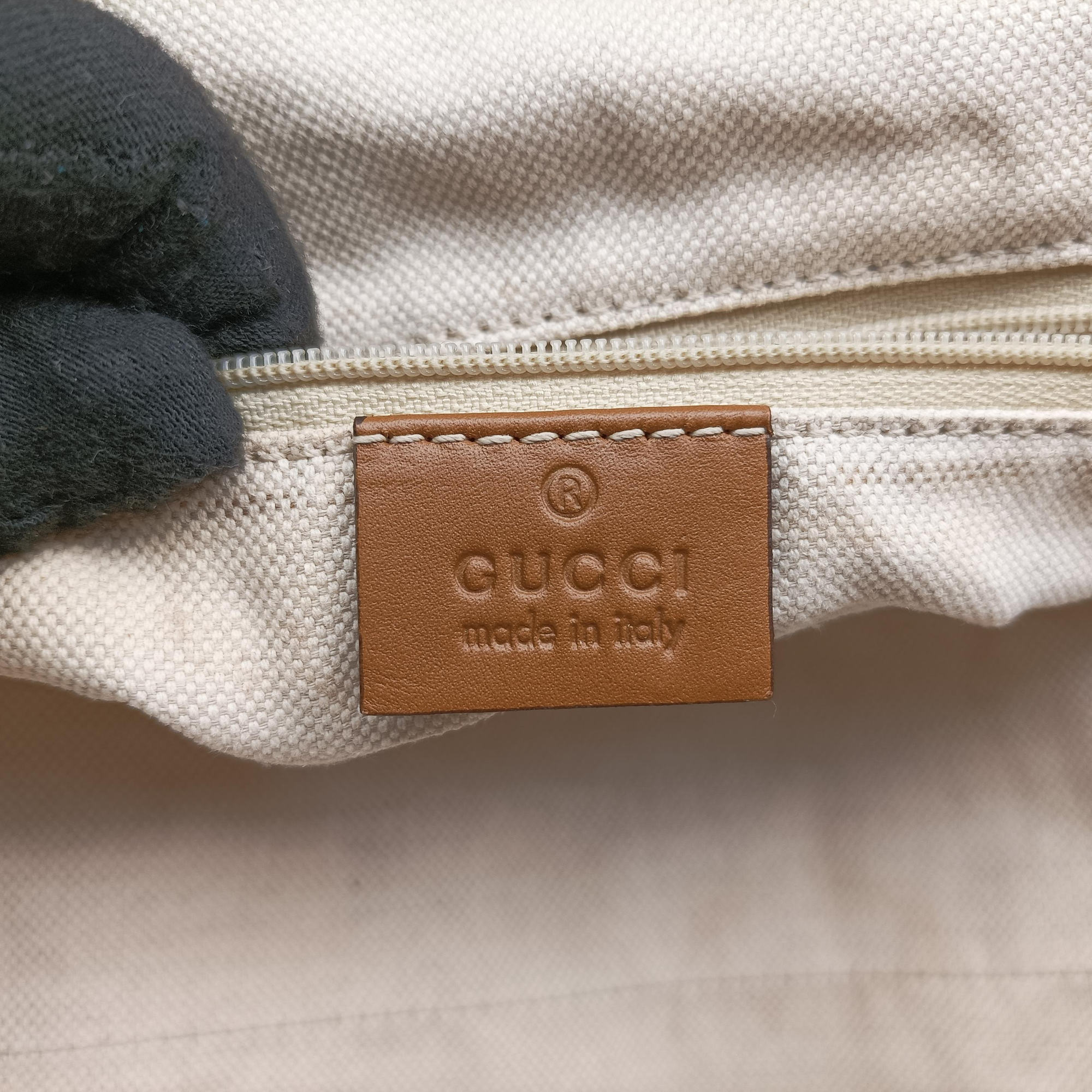 Pre-owned Gucci Sukey GUCCISSIMA Brown x Beige canvas×leather 223974 shoulderbag | stylenewstar