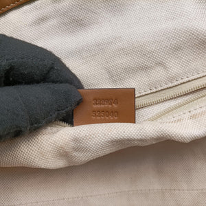Pre-owned Gucci Sukey GUCCISSIMA Brown x Beige canvas×leather 223974 shoulderbag | stylenewstar