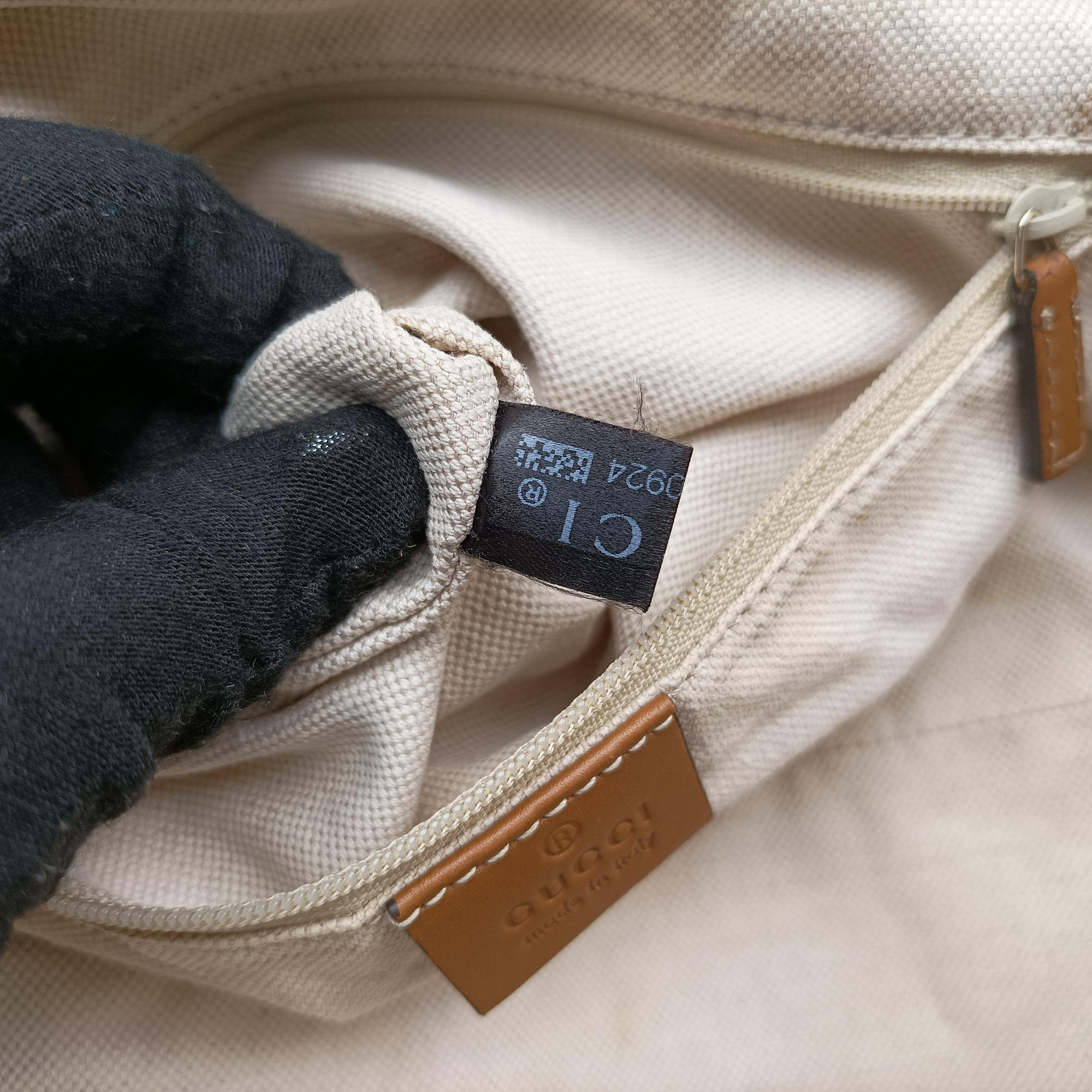 Pre-owned Gucci Sukey GUCCISSIMA Brown x Beige canvas×leather 223974 shoulderbag | stylenewstar