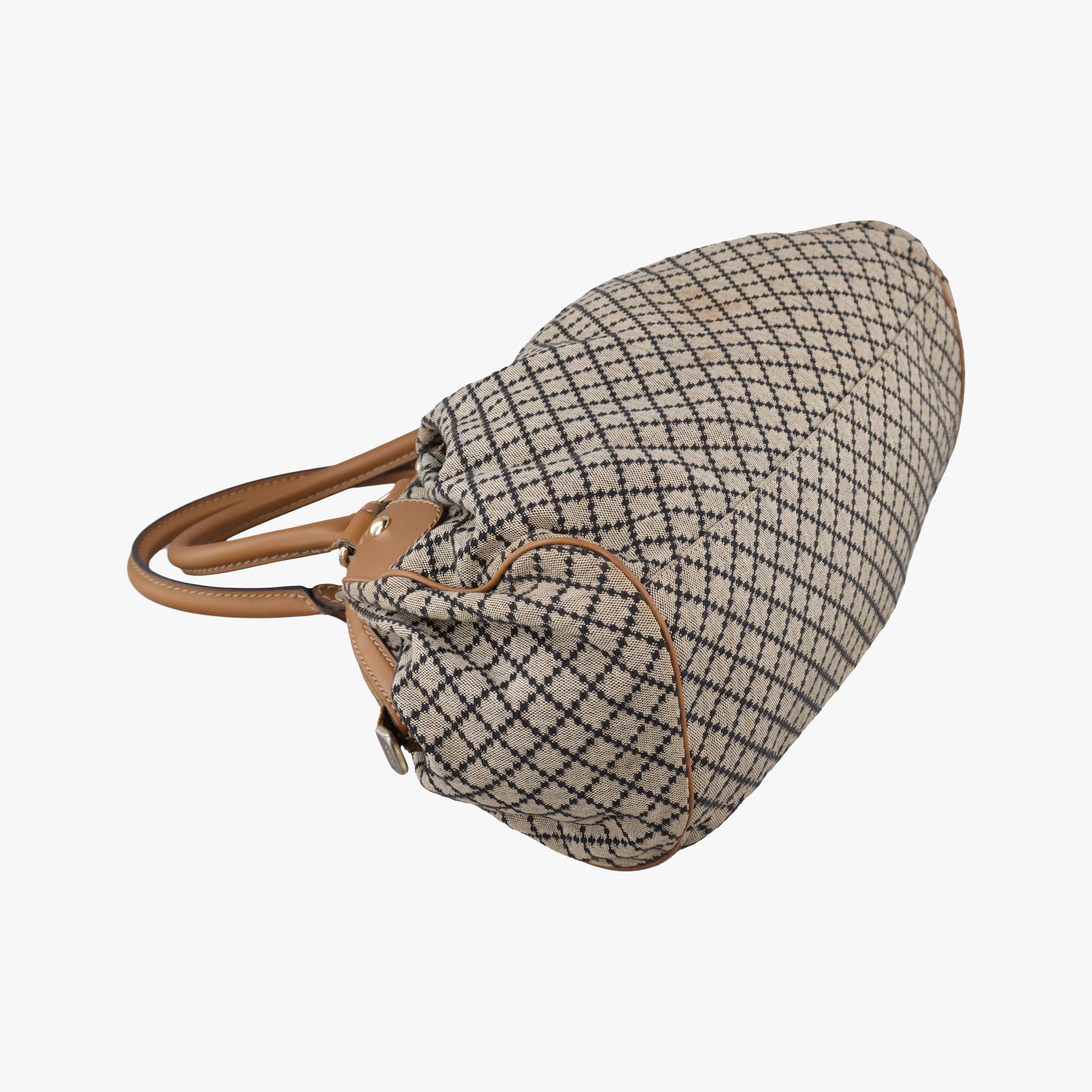 Pre-owned Gucci Sukey GUCCISSIMA Brown x Beige canvas×leather 223974 shoulderbag | stylenewstar