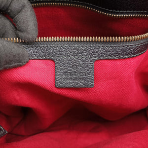 Pre-owned Gucci Sherry (Web) Black Leather 429036 shoulderbag | stylenewstar