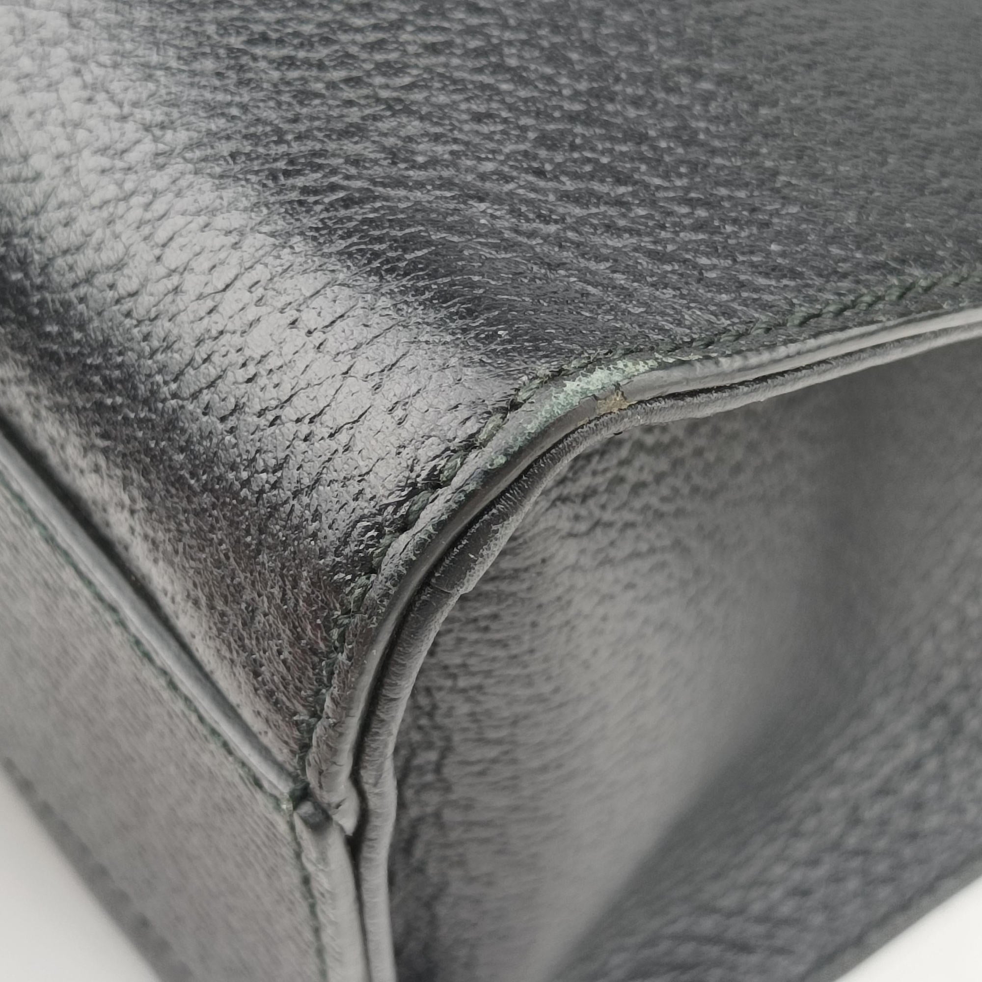 Pre-owned Gucci Sherry (Web) Black Leather 429036 shoulderbag | stylenewstar