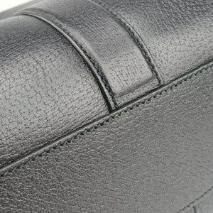Pre-owned Gucci Sherry (Web) Black Leather 429036 shoulderbag | stylenewstar