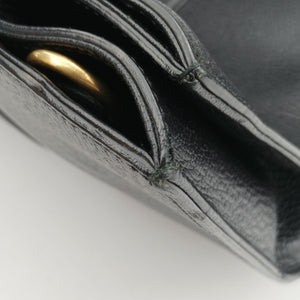 Pre-owned Gucci Sherry (Web) Black Leather 429036 shoulderbag | stylenewstar