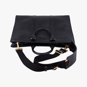 Pre-owned Gucci Sherry (Web) Black Leather 429036 shoulderbag | stylenewstar