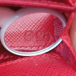 Pre-owned Prada heart lock Red Saffiano Leather  shoulderbag | stylenewstar