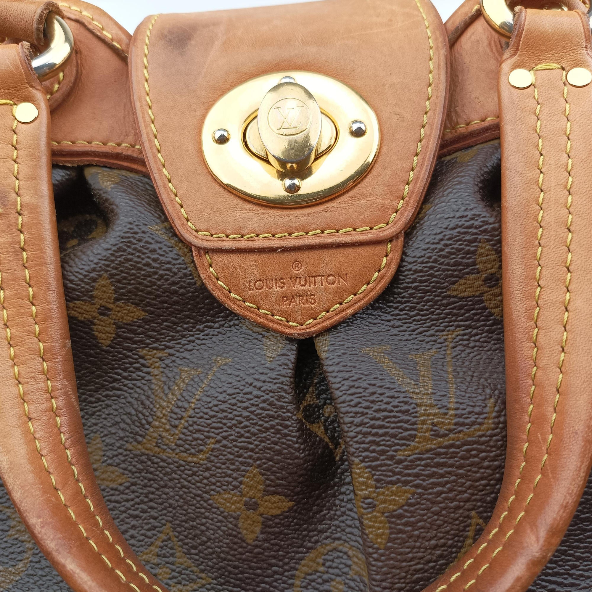 Pre-owned Louis Vuitton Monogram Boesy PM Brown Monogram Canvas M45715 handbag | stylenewstar