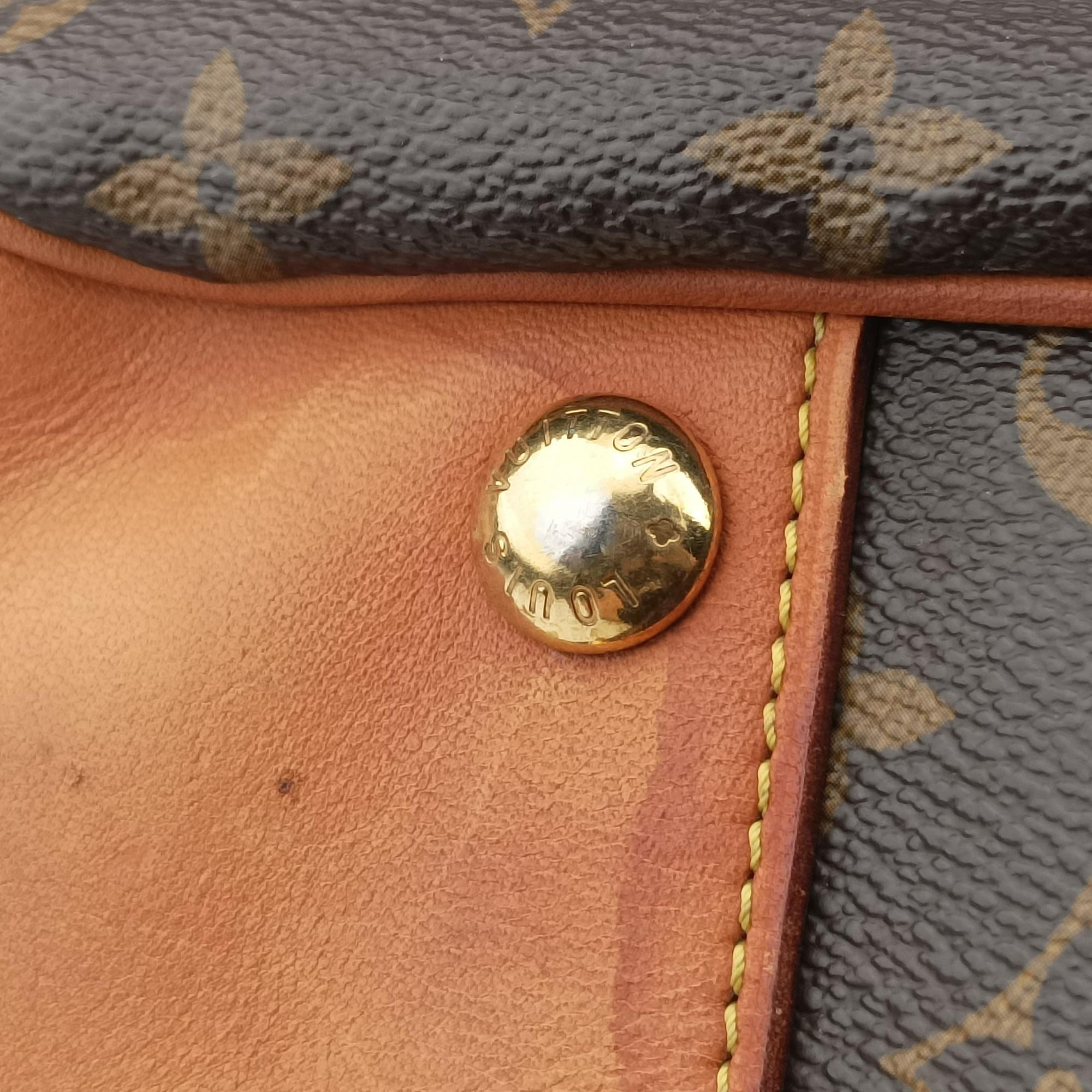 Pre-owned Louis Vuitton Monogram Boesy PM Brown Monogram Canvas M45715 handbag | stylenewstar