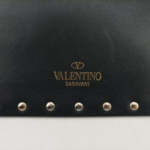 Vintage Valentino Rockstud Envelope Wallet Black leather  shoulderbag | stylenewstar