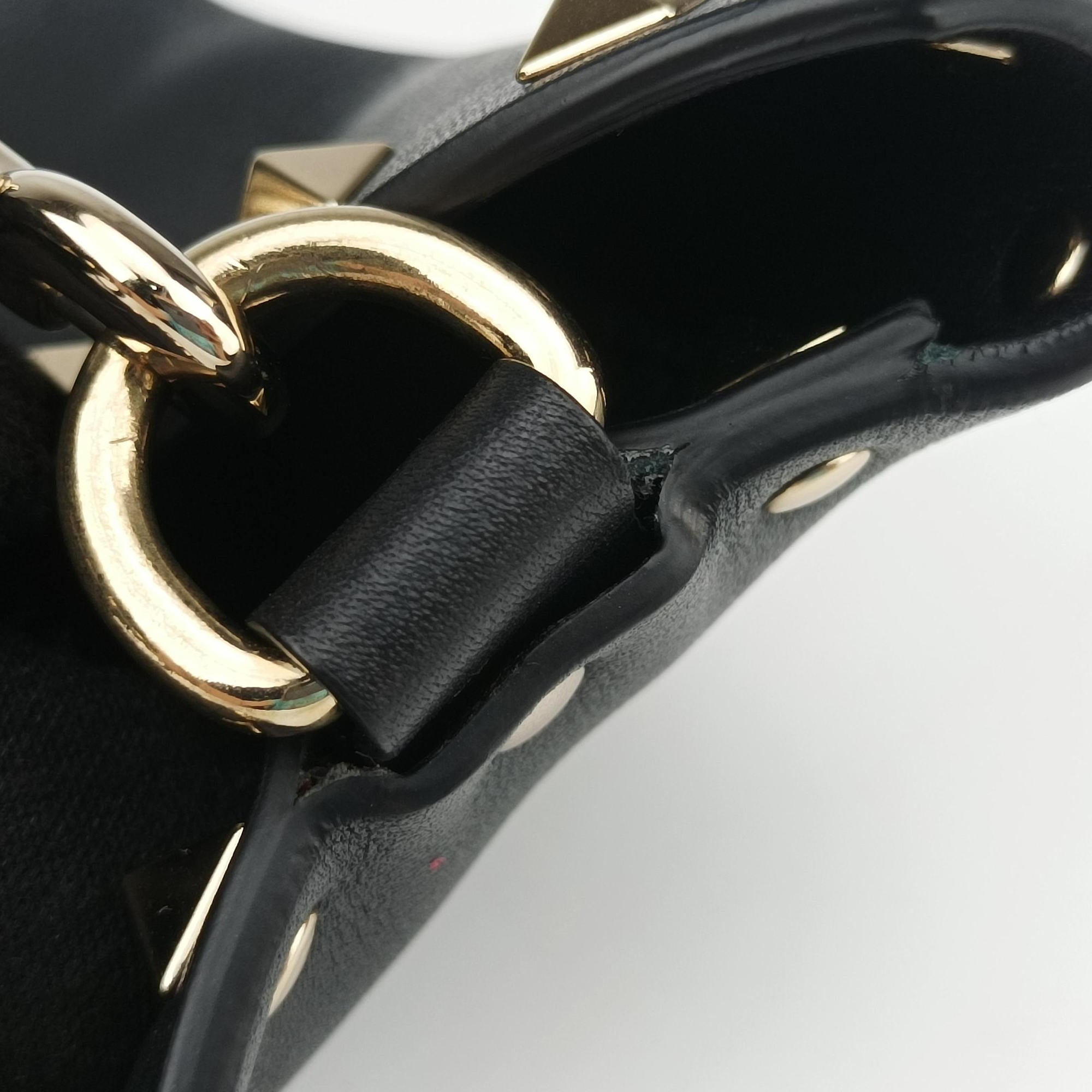 Vintage Valentino Rockstud Envelope Wallet Black leather  shoulderbag | stylenewstar
