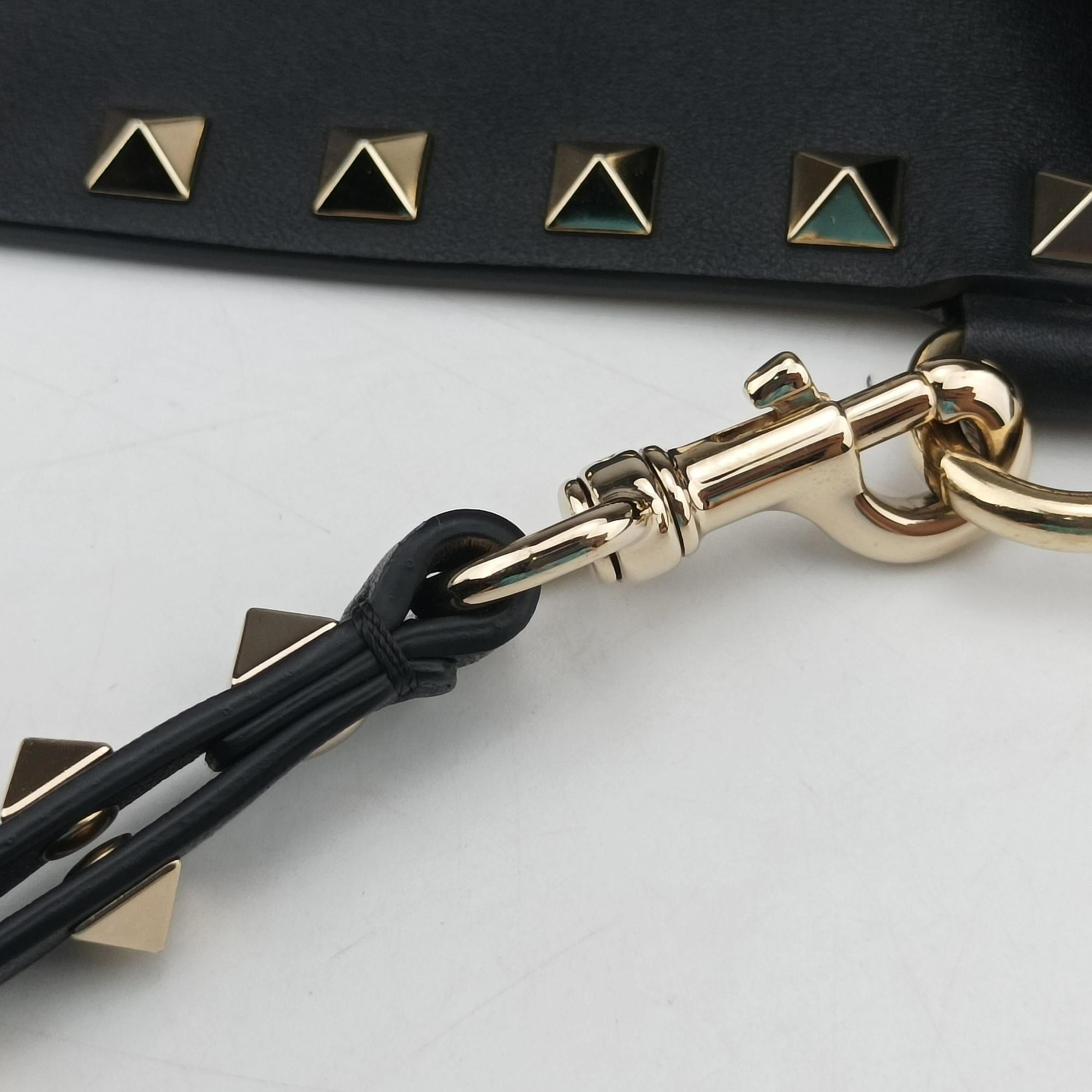 Vintage Valentino Rockstud Envelope Wallet Black leather  shoulderbag | stylenewstar