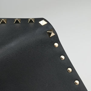 Vintage Valentino Rockstud Envelope Wallet Black leather  shoulderbag | stylenewstar