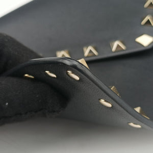 Vintage Valentino Rockstud Envelope Wallet Black leather  shoulderbag | stylenewstar