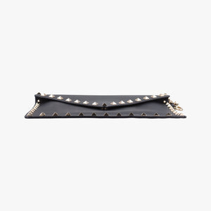Vintage Valentino Rockstud Envelope Wallet Black leather  shoulderbag | stylenewstar