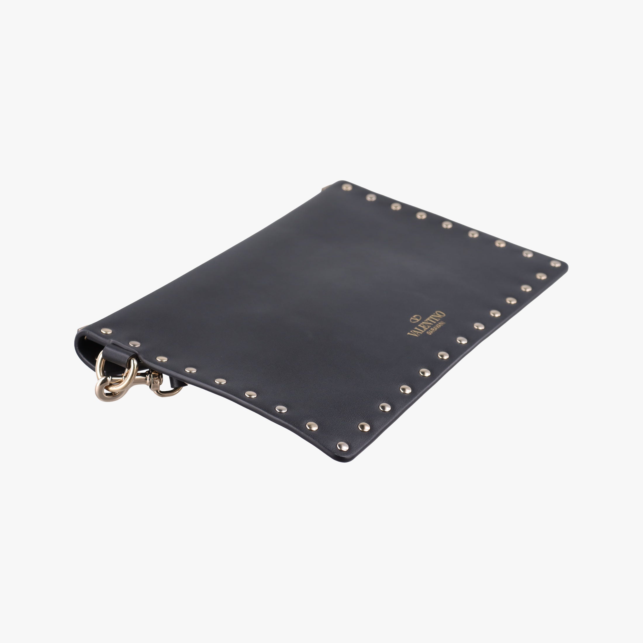 Vintage Valentino Rockstud Envelope Wallet Black leather  shoulderbag | stylenewstar