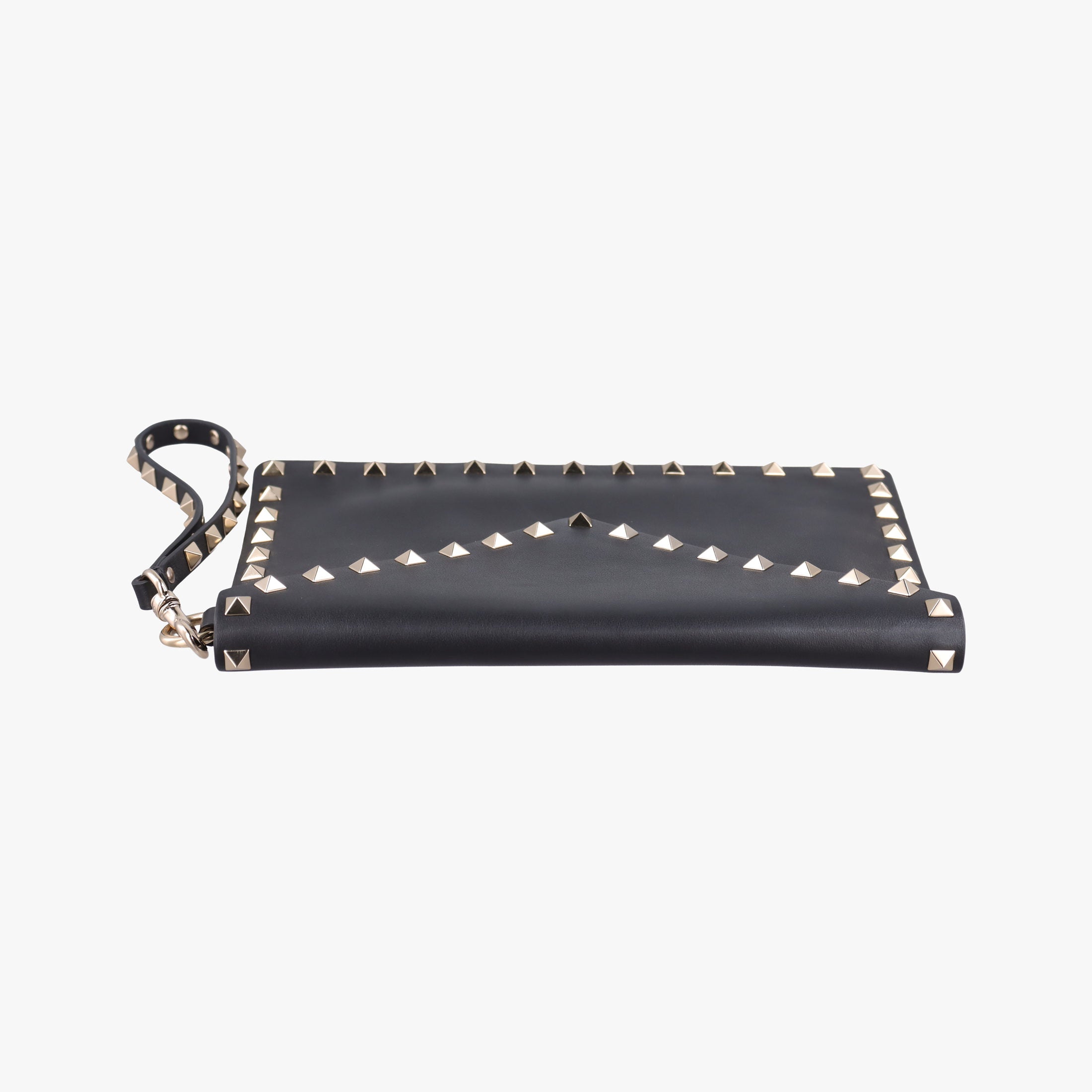 Vintage Valentino Rockstud Envelope Wallet Black leather  shoulderbag | stylenewstar