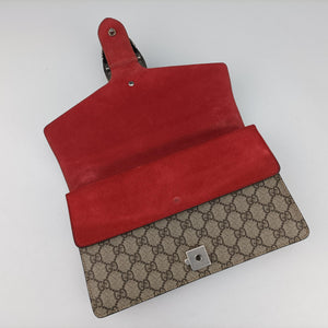 Pre-owned Gucci Dionysus beige×red PVC coated canvas×suede 400249 shoulderbag | stylenewstar