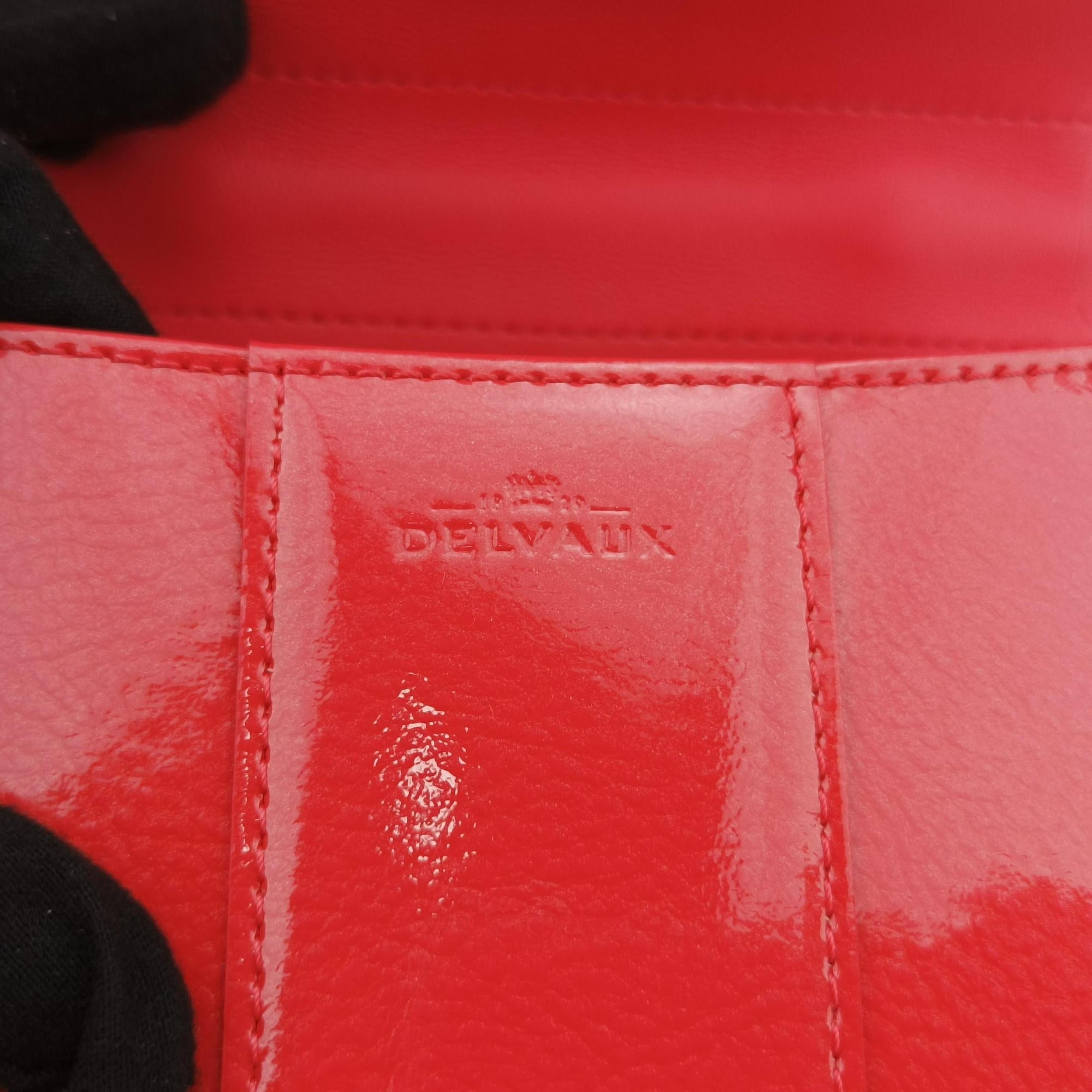 Pre-owned Delvaux Brillant Mini Red Enamel  shoulderbag | stylenewstar
