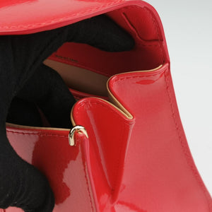 Pre-owned Delvaux Brillant Mini Red Enamel  shoulderbag | stylenewstar
