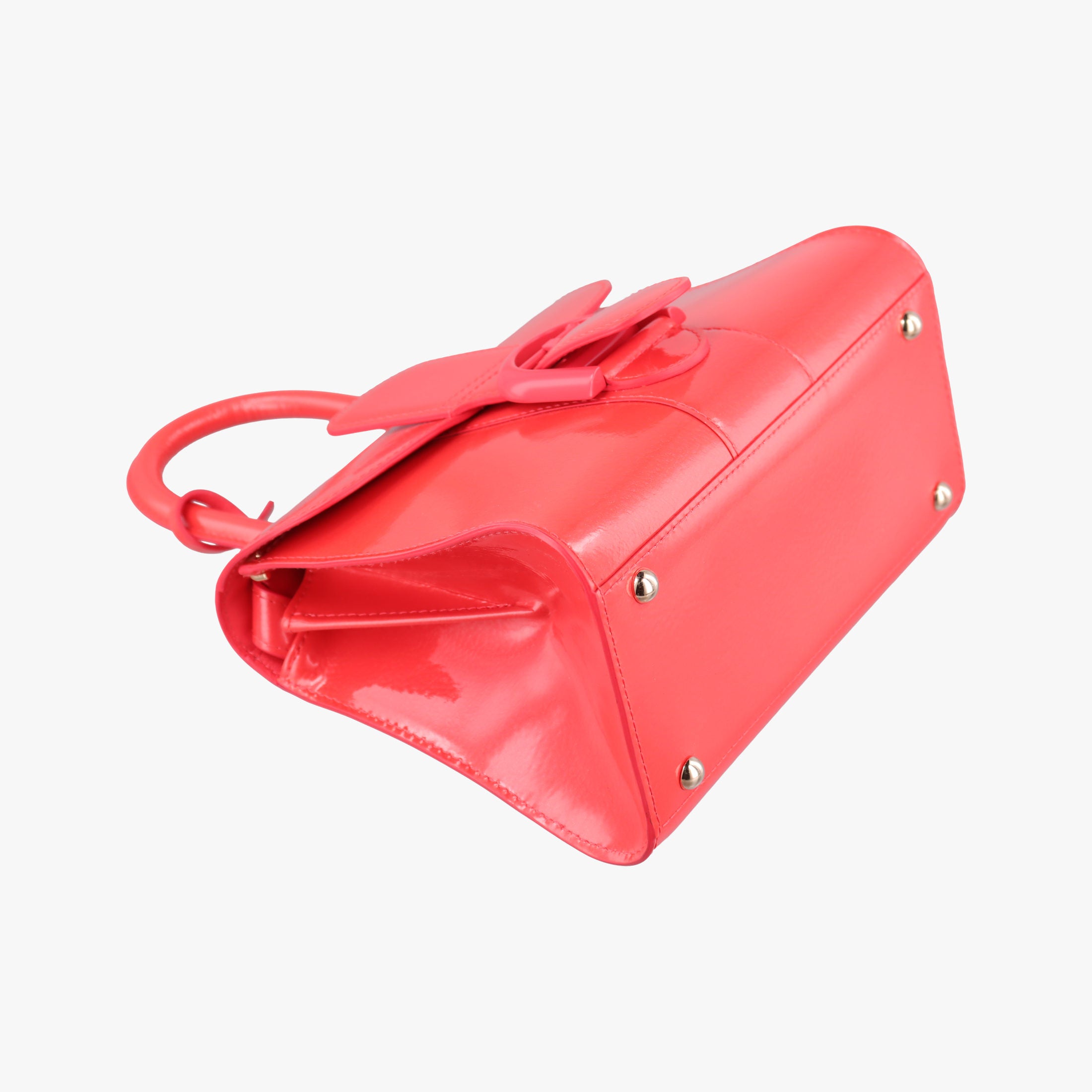 Pre-owned Delvaux Brillant Mini Red Enamel  shoulderbag | stylenewstar