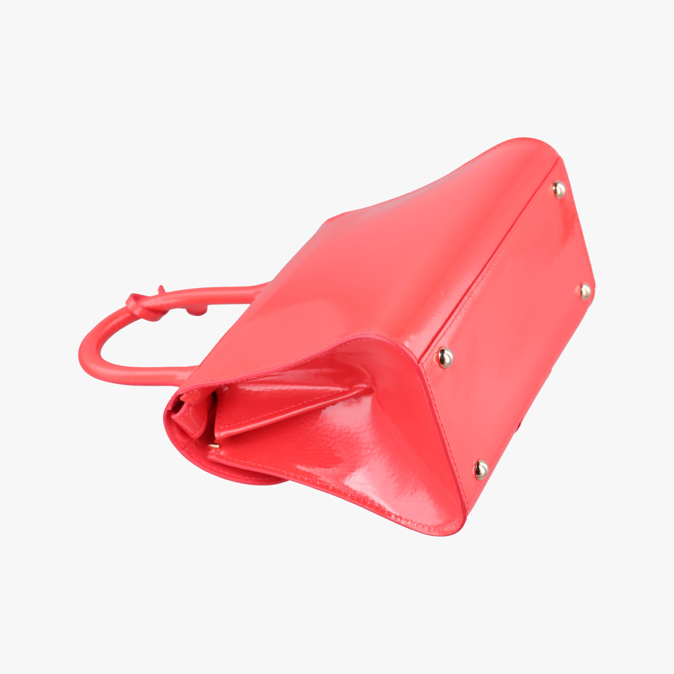 Pre-owned Delvaux Brillant Mini Red Enamel  shoulderbag | stylenewstar