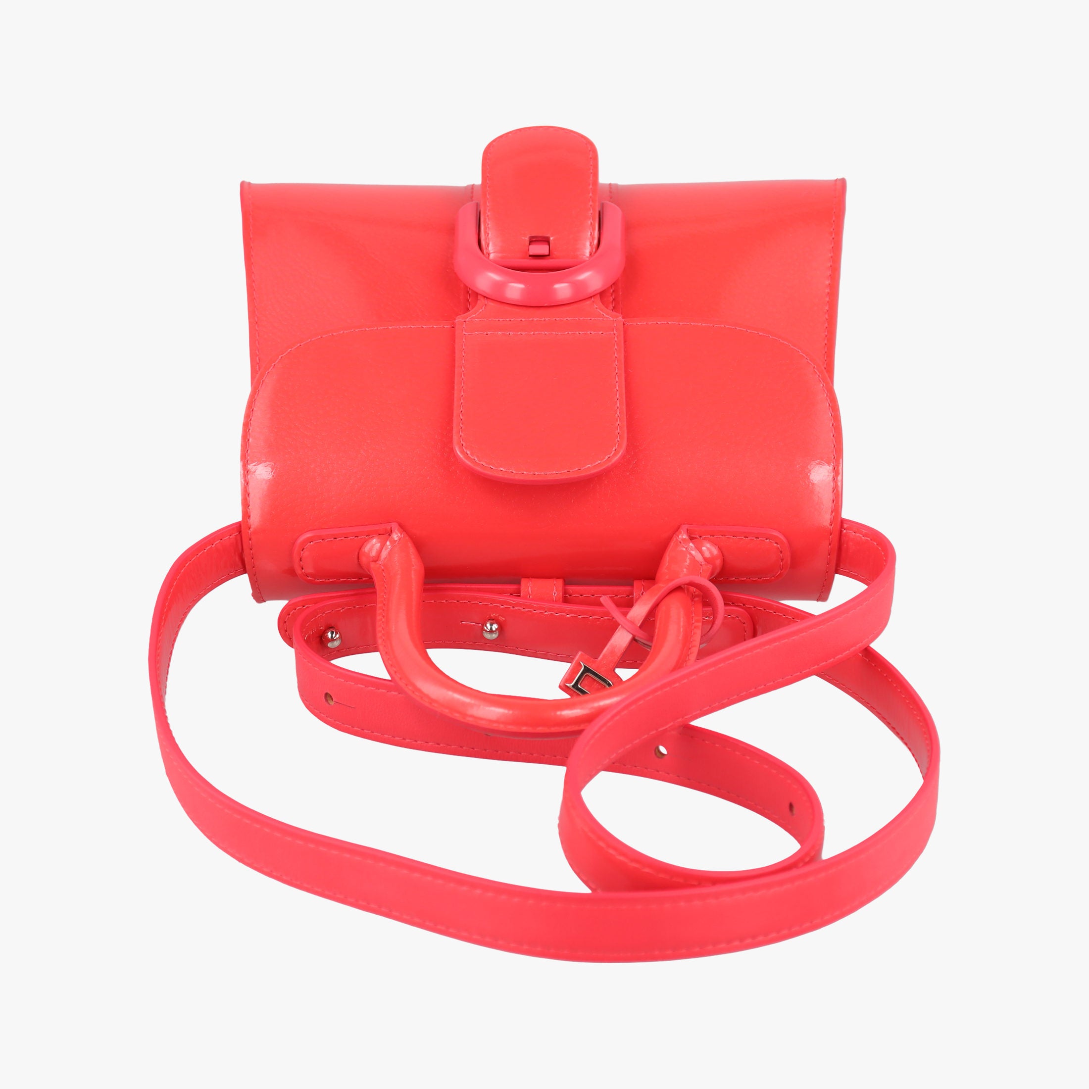 Pre-owned Delvaux Brillant Mini Red Enamel  shoulderbag | stylenewstar