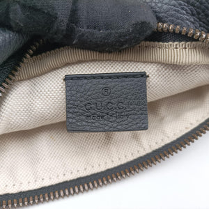 Pre-owned Gucci Print Black Leather 527792 bum bag/waist bag | stylenewstar