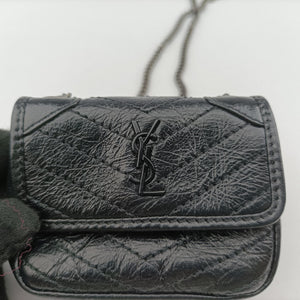 Vintage Yves Saint Laurent Niki Black lambskin 710844 shoulderbag | stylenewstar