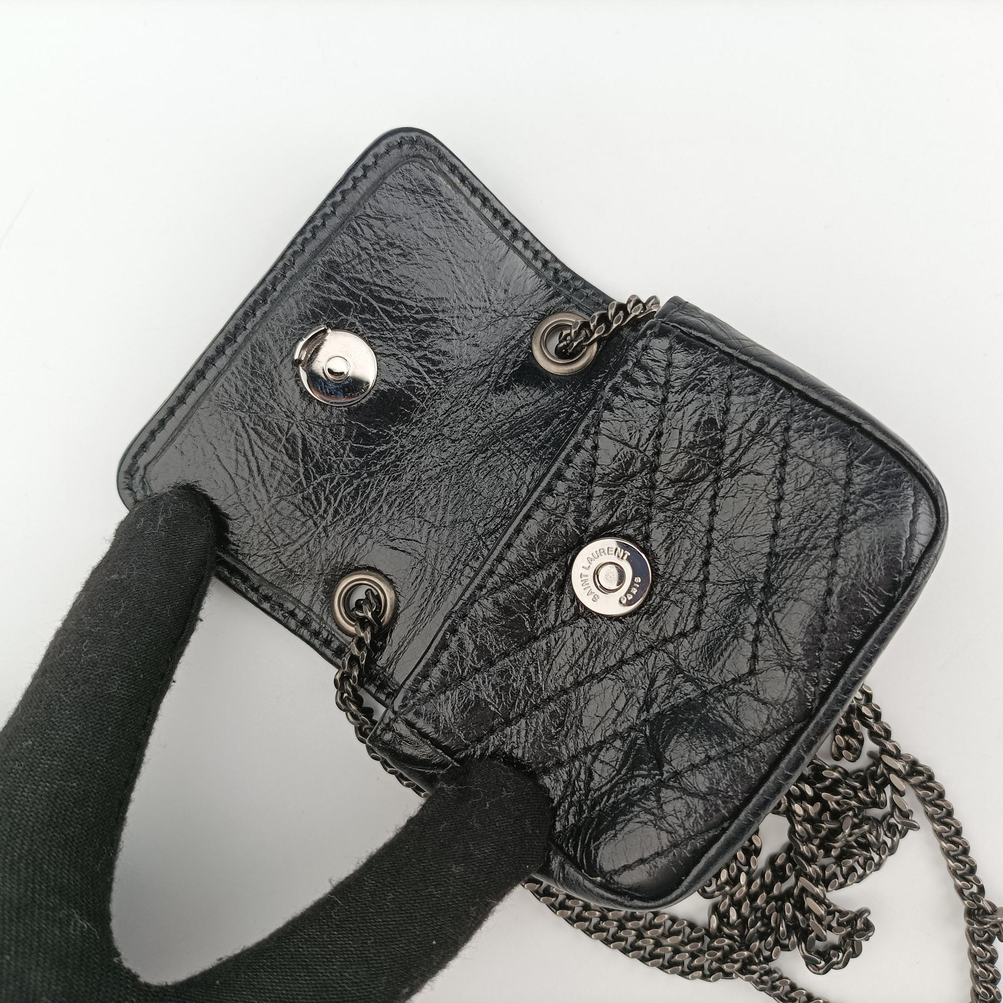 Vintage Yves Saint Laurent Niki Black lambskin 710844 shoulderbag | stylenewstar