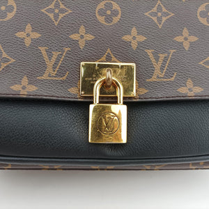 Pre-owned Louis Vuitton MARIGNAN brown×black Monogram Canvas×calf leather M44259 shoulderbag | stylenewstar
