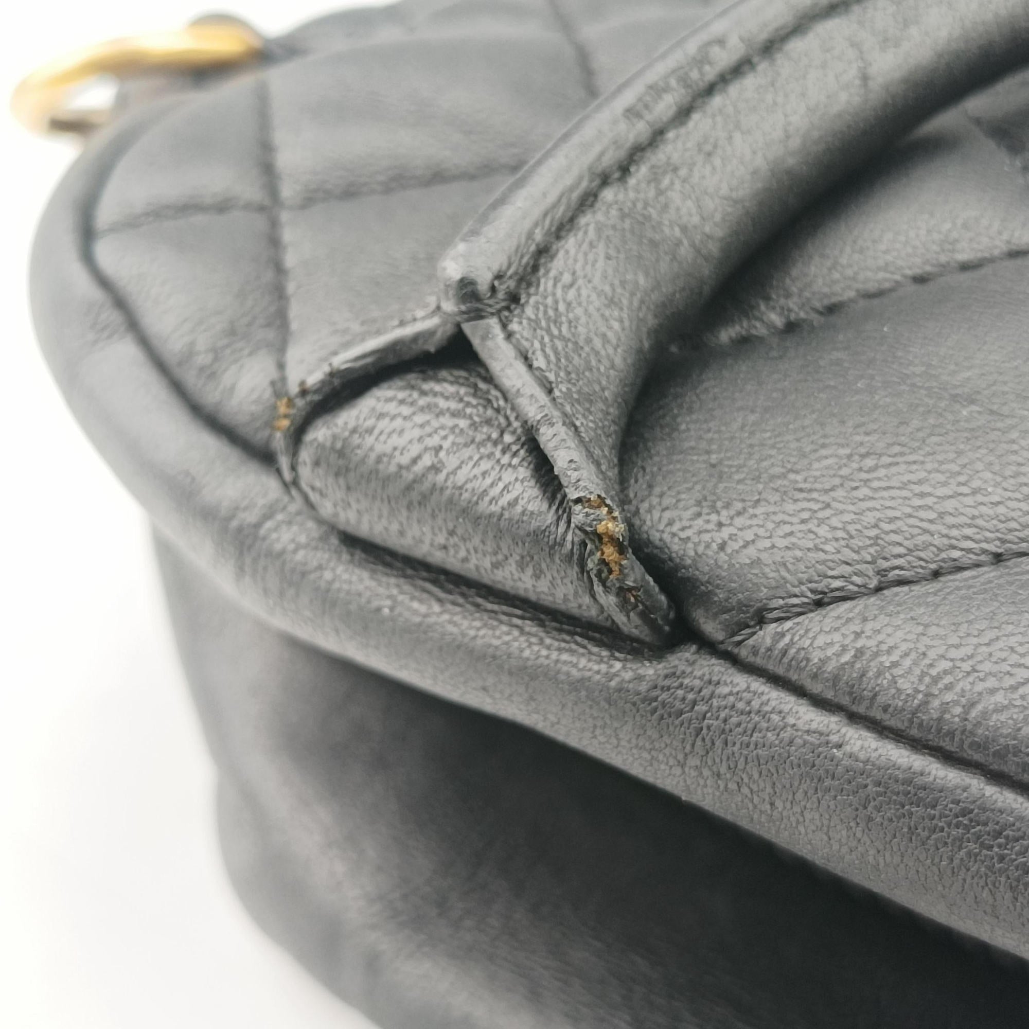 Secondhand VERSACE Devotion Black Leather  handbag | stylenewstar