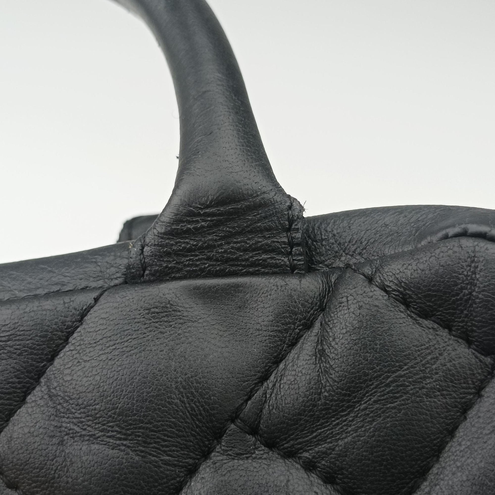 Secondhand VERSACE Devotion Black Leather  handbag | stylenewstar