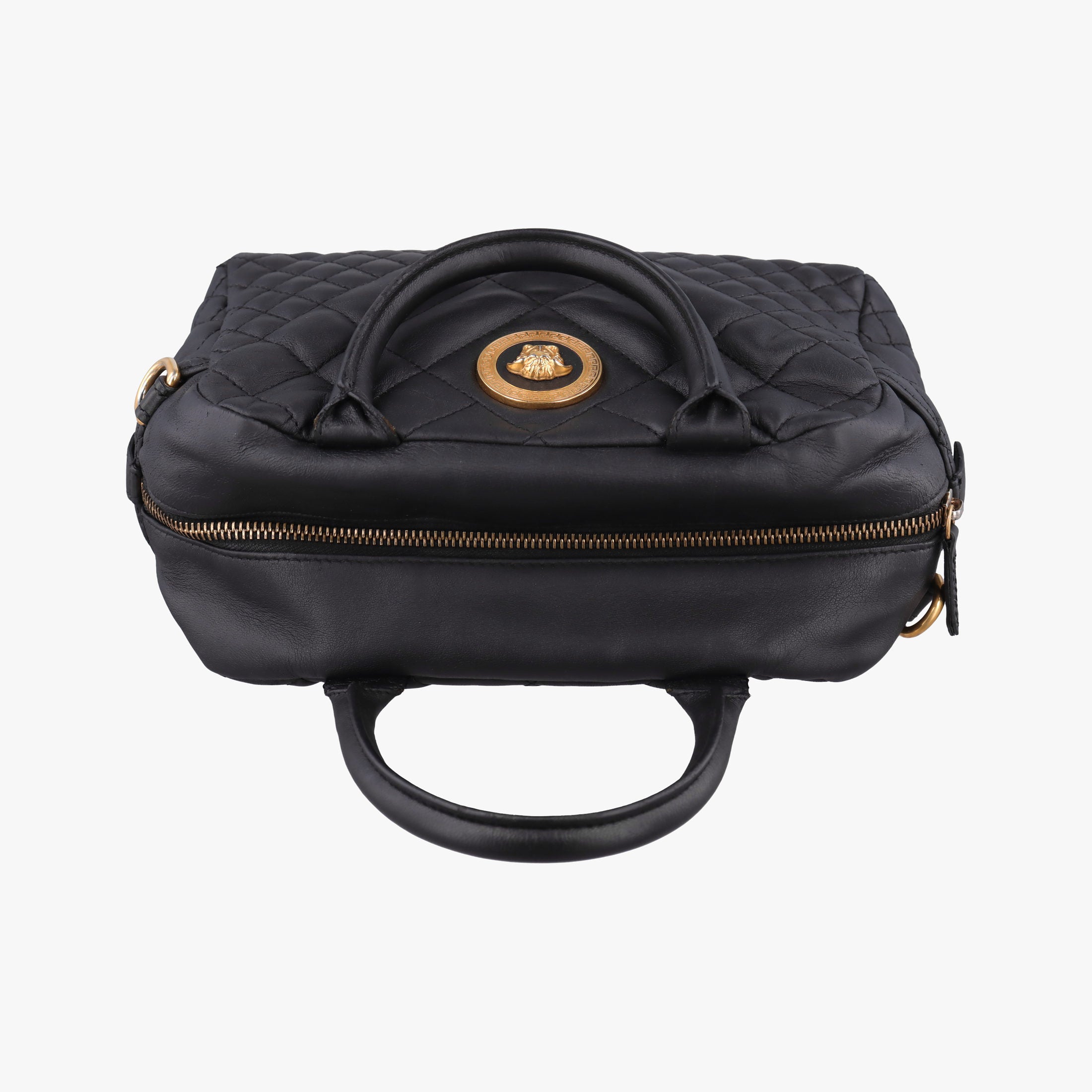 Secondhand VERSACE Devotion Black Leather  handbag | stylenewstar