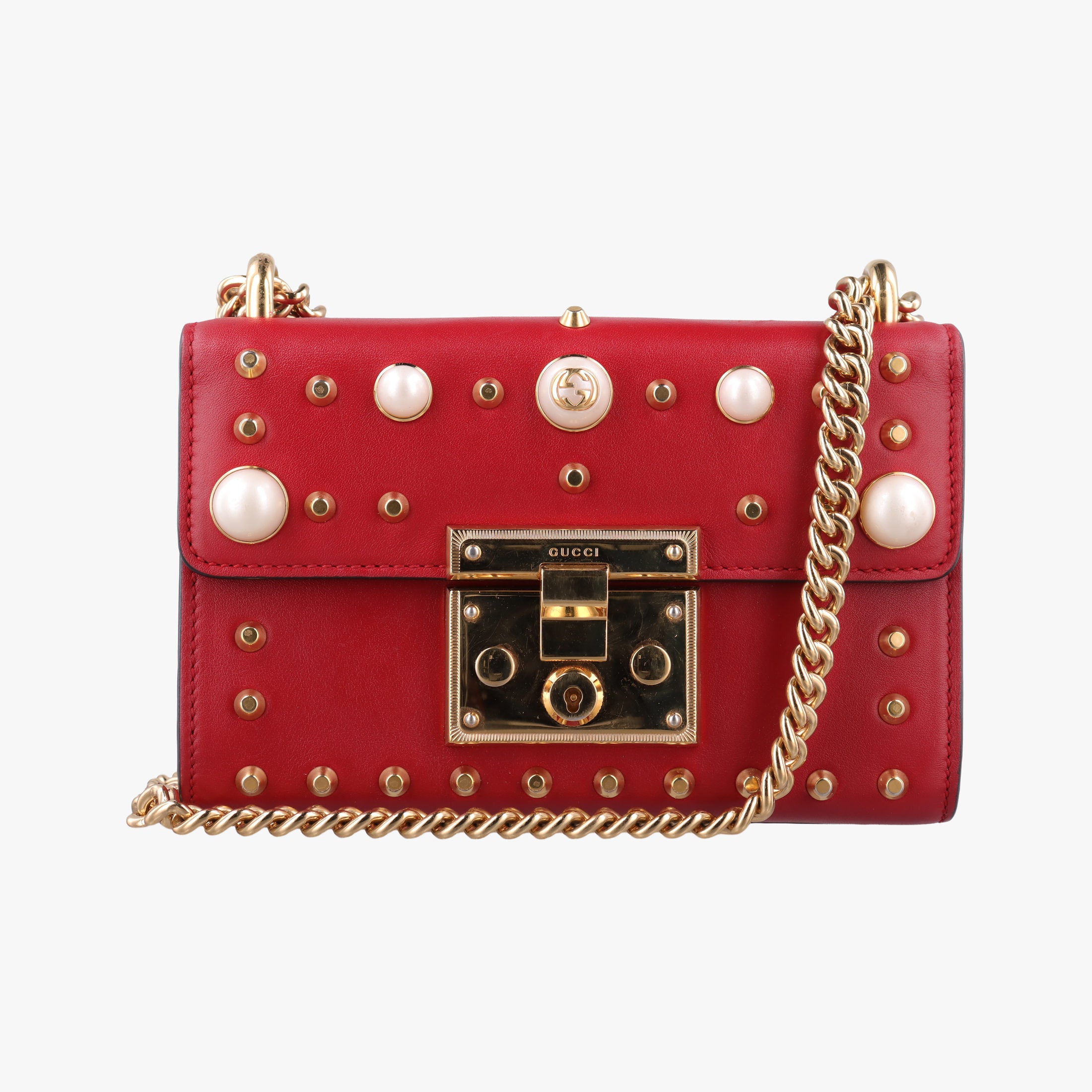 Vintage Gucci Padlock Red Leather 432182 shoulderbag | stylenewstar