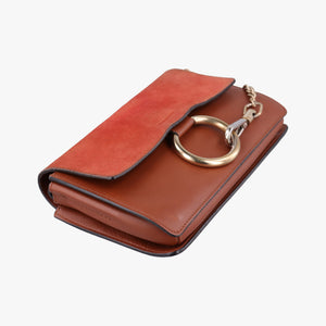 Pre-owned Chloe FAYE Brown Suede × leather  shoulderbag | stylenewstar