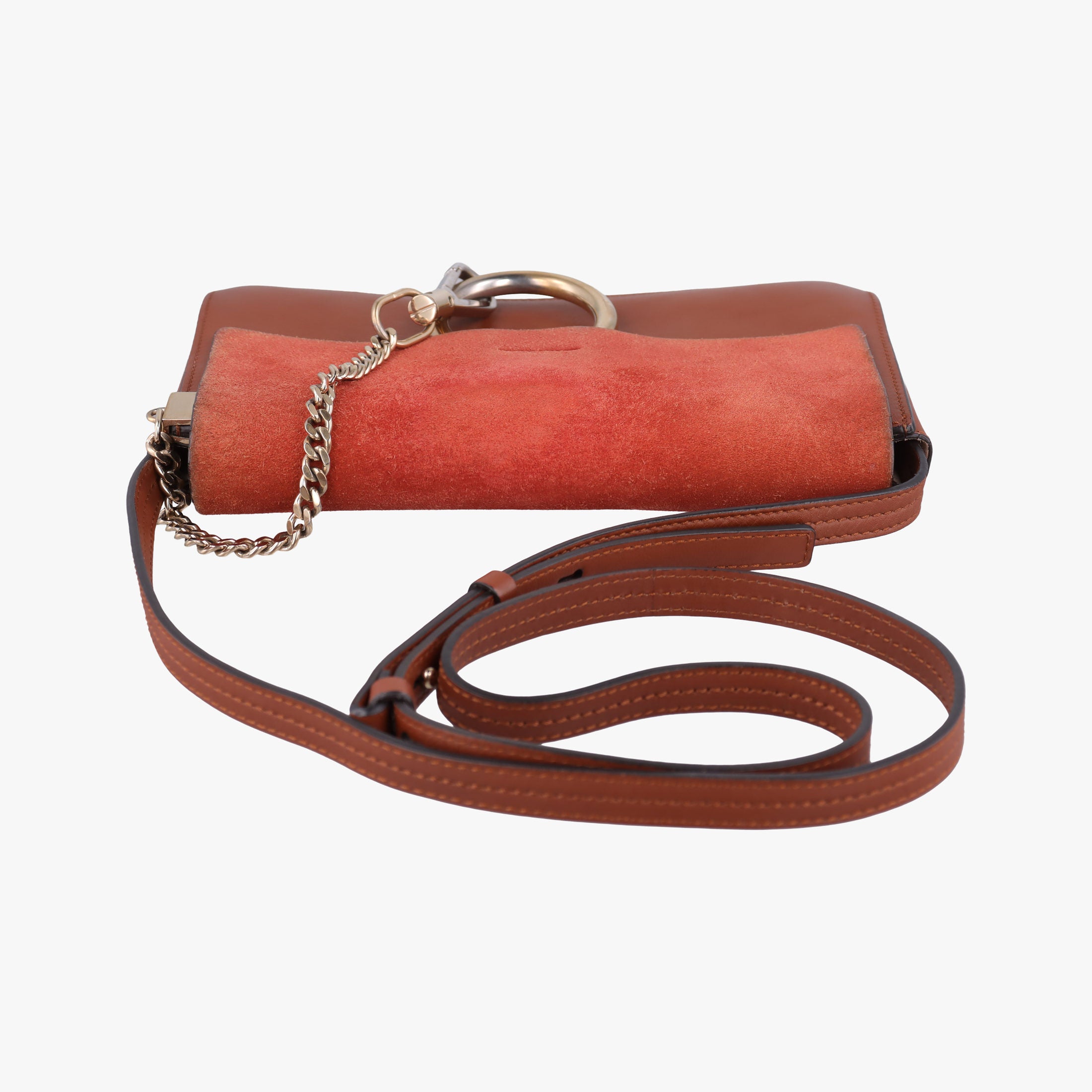 Pre-owned Chloe FAYE Brown Suede × leather  shoulderbag | stylenewstar